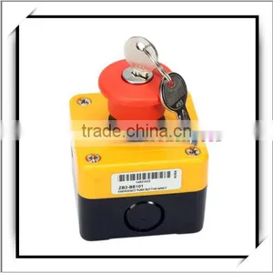 660V Red Sign Emergency Stop Push Button Switch & Key thumbnail-2
