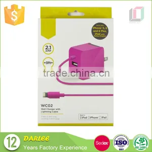 Hot Sale Lowest Price Custom Logo Recyclable Free Sample Charger Packaging Box With Blister Tray thumbnail-5