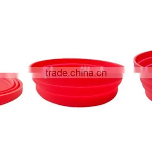 Eco-friendly Food Grade Silicone Collapsible Salad Bowl thumbnail-5