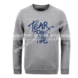 Men's Printed Round Neck Fleece Sweater Supplier thumbnail-2