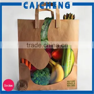 Quality Handmade Kraft Paper Bag With Clear Window thumbnail-1