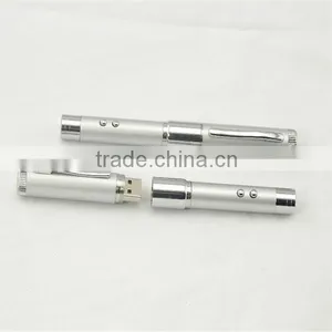 Promotional Gift Cheap Promo USB Flash Drive Twist Ball Pen With Laser Pointer and LED Light thumbnail-6