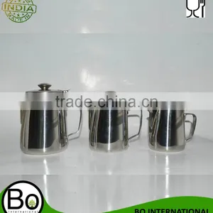 Sanding Stainless Steel Milk Pitcher With Lid thumbnail-2
