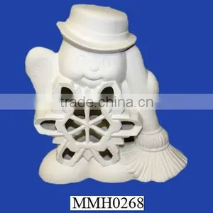 Ceramic Snowman Bisque thumbnail-1