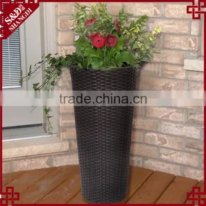 Black Resin Rattan Home/garden Indoor Big Decorative Plant Pots Indoor thumbnail-2