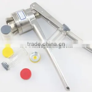 100sets/ Lot 10ml Glass Vials+20mm Vial Stopper + 20mm Flip off Caps + 1pcs 20mm Vial Crimper thumbnail-2