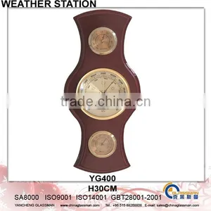 Weather Station With Wood Frame YG400 thumbnail-1