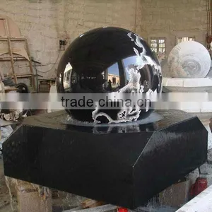 Black Marble Ball Water Fountain thumbnail-1