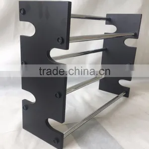Expandable 4 Tier Free Standing Shoe Rack Stainless Steel Wood Closets thumbnail-5