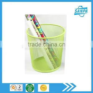 Hangzhou Office and Home Supplies Cheap Metal Wire Mesh Green Round Waste Basket thumbnail-1