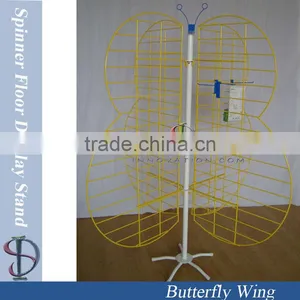 Rotating Floor Display Stand With Butterfly Wing thumbnail-1