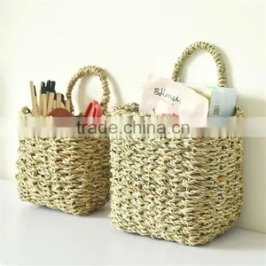 Wholesale Handmade Hanging Seagrass Basket With Handle thumbnail-1
