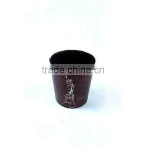 Newest The Statue Print Waste Bin Faux Leather Open Top Trash Can thumbnail-3