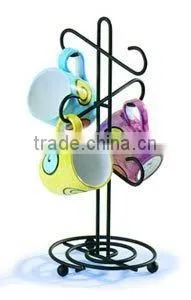 Wrought Iron Coffee Mug Rack thumbnail-1