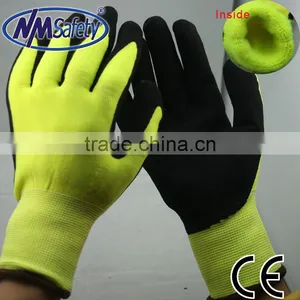 NMSAFETY Old Grip Insulated Nylon Winter Gloves Palm Coated Latex thumbnail-1