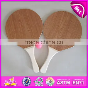 2015 Wooden Sport Toys Kid Beach Racket Set,Best Sale Wooden Beach Racket Set,Customized Original Color Beach Racket Set W01A108 thumbnail-1