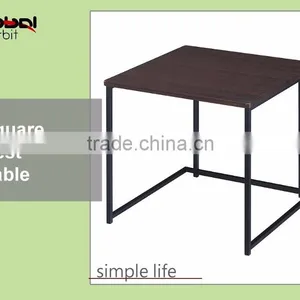 Living Room Furniture Durable Metal Frame Square Glass Top Console Table thumbnail-3