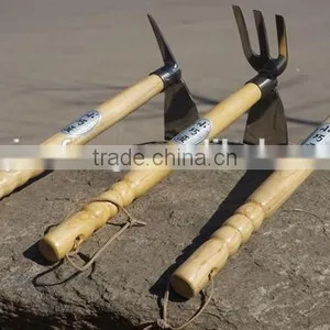 Garden Tool--Stainless Steel Hoe With Solid Wood Handle thumbnail-2