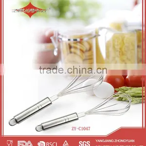 10" Full Stainless Steel Whisk Manual Rotary Wire Egg Beater thumbnail-1