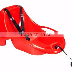 Baby Luge Bebe Plastic Towable Kids Snow Sled With Backrest,toddler Pull Sled -30temp 24h Cold Resistance Test thumbnail-1