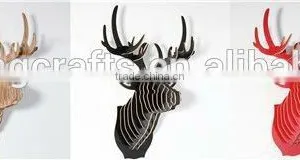 2015 Newest Top Quality Wood Deer Head for Christmas|home Decor|festival Gift thumbnail-5