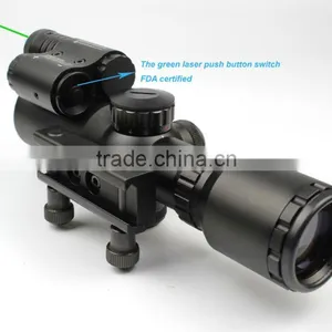 Tactical Compact 1.5-5X32 Riflescope Red/green Illuminated Mil-Dot Reticle With Side Attached Green Laser Scope Combo thumbnail-5