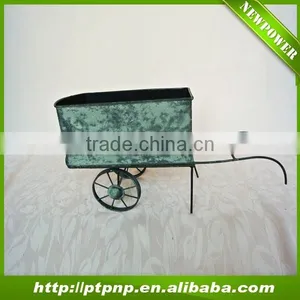 Shabby Cart Metal Craft Flower Pot thumbnail-1