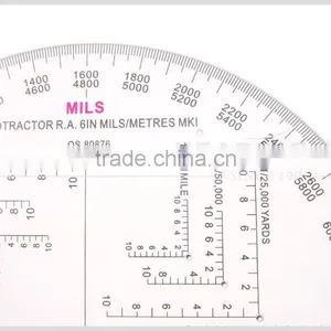 China Kearing Plastic Small Round Accurate 6 Inch Military Protractor thumbnail-4