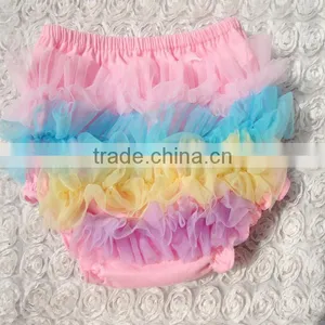 Hot Sale Boutique Chiffon 100% Cotton Baby Ruffle Bloomers thumbnail-1