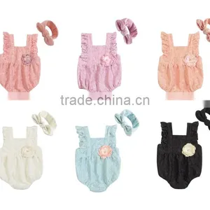 Wholesale Baby Girls Clothing Romper Set Baby Lace Romper Set Children Lace Outfit thumbnail-1