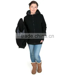 2016 New Style Multiple Function Mother Dress Three-in-one Cover Baby Women Hoodie Sweatshirt Polar Fleece Warm OEM thumbnail-3