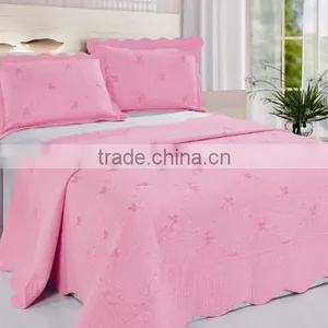 Microfiber Solid Stitching Quilts/Bedspreads thumbnail-1