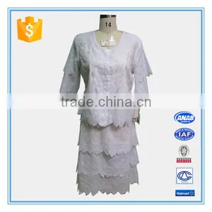 New Design Round Neck Church Handwork Embroidery Ladies Suit Design thumbnail-2