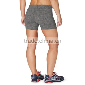 2016 Customized Womens Cotton Sports Running Printed Shorts Fashion Factory Wholesale Womens Athletic Gym Shorts thumbnail-1