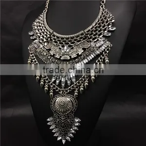 Express Chinese Imports Wholesale Imitation Silver Chain Statement Necklace Jewelry Accessories Jewellry for Women thumbnail-3