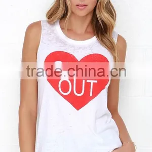 Soft Fabric Graphic Print Muscle Tank Tops Wholesale Women Sleevless Tank Top 2016 thumbnail-2