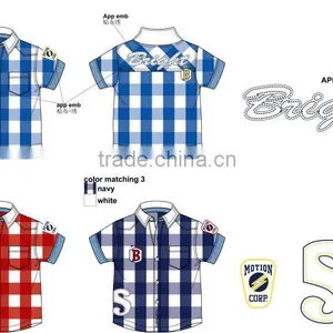 Wholesale New Summer Styled Boy Shirt Check Design Fashion Shirt for Little Boys thumbnail-2