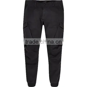 Men's Black Cargo Tapered Joggers thumbnail-4