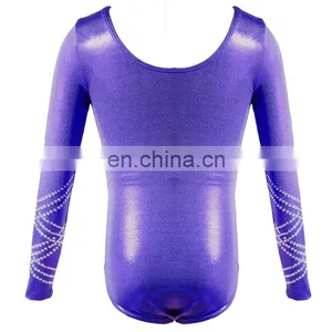 NT16097 Long Sleeve Rhinestones Leotards for Girls. Gymnastics Leotards. Costumes Dress for Girls thumbnail-3