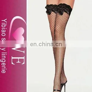Wholesale Black Fishnet Japanese Hot Girls Sexy Stockings With Bowknot thumbnail-1