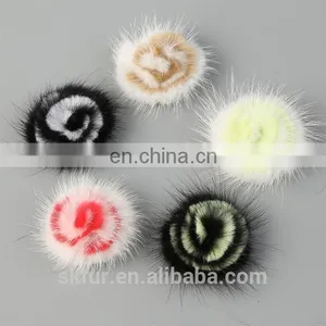 Fluffy and Cute Factory Price Mink or Fox Fur Flowers thumbnail-1