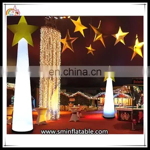 Holiday Outdoor Event Promotional LED Light Cone Decoration Christmas Light Star Cone Pillars thumbnail-3