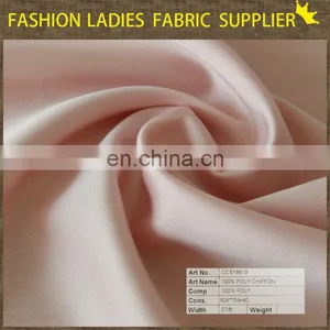 Shaoxing Textile 100% Poly Chiffon Fabric for Garment Heavy and Elegant Chiffon thumbnail-1