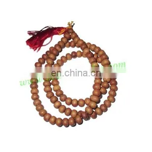 White Sandal Wood Beads Mala, Holy Wood Beads-Seeds String (mala), Size: 8mm thumbnail-1
