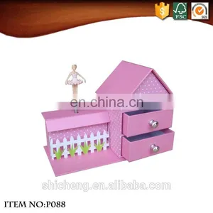 China Factory a Dancing Ballerina Gift & Craft House Shape Music Box thumbnail-1