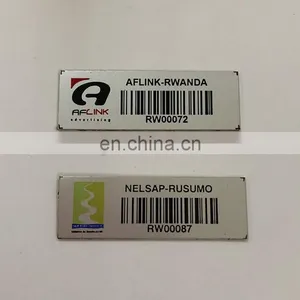 Strong Adhesive Metal Asset Tag With Barcode thumbnail-1