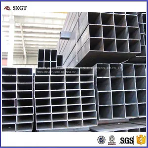 Carbon Steel Welded Black Rectangular Pipe Made in Tangshan thumbnail-1