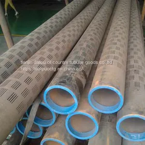 Used Seamless Slotted Pipe for Sale Perforated Metal Mesh Pipe thumbnail-1