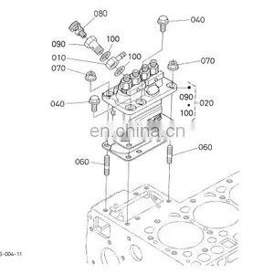 1G896-5220-0 19077-5209-2 19077-5211-3 19077-5212-3 Shim Injection Pump for V2003 Engine Spare Parts thumbnail-1