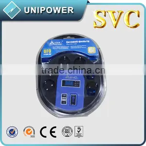Fireproofing Surge Protector LED Display USB Output 6 Ways Sockets thumbnail-6